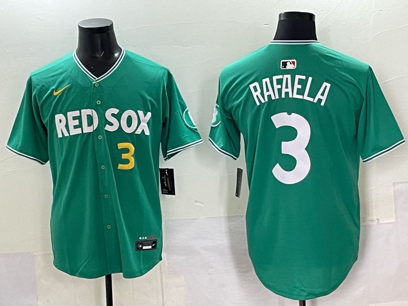 Men 2025 Boston Red Sox 3 Rafaela Drak Green Joint Name Nike MLB Jersey 034